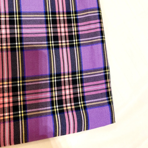 Purple Plaid Dress - Picture 3 of 4